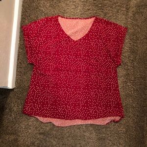 Shein polka dot blouse